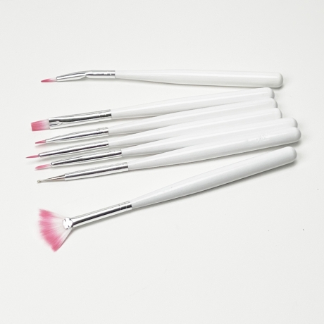ネイル ブラシ セット 7本白ブラシ