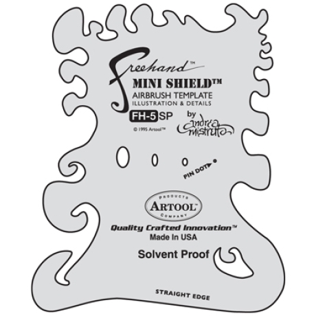 Artool FH5 Mini Shield Freehand Airbrush Template by Andrea Mistretta