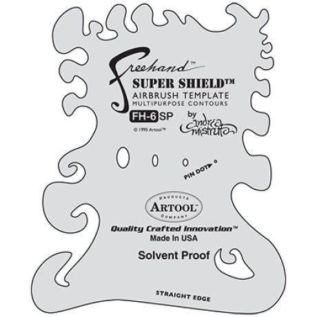 Artool FH6 Mini Shield Freehand Airbrush Template by Andrea Mistretta